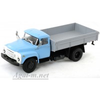 100017-АИСТ ЗИЛ-130-76 грузовик бортовой поздний, серый/голубой 